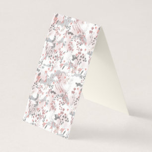 Digitaal bloemenpatroon op pasteltonen kaart