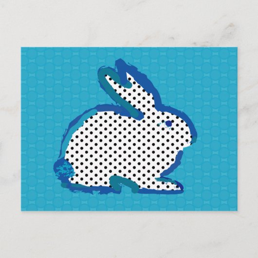 digitaal Briefkaart van ' blue rabbit ' (Voorkant)