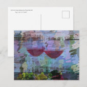 Digitaal Briefkaart voor het afdrukken van wijn (Voorkant / Achterkant)