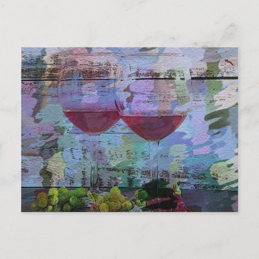 Digitaal Briefkaart voor het afdrukken van wijn (Voorkant)