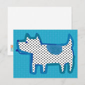 digitaal Briefkaart voor het schilderen van " blau (Voorkant / Achterkant)