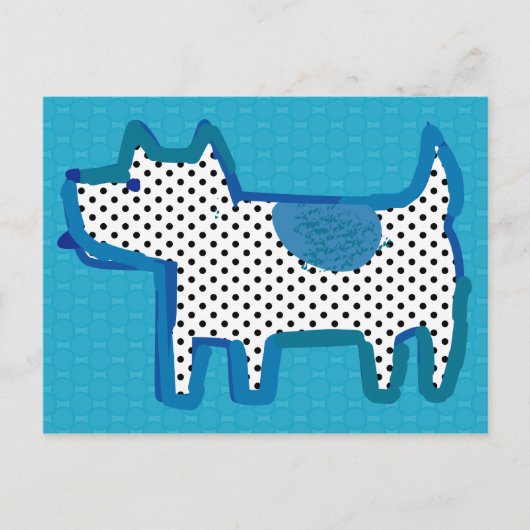 digitaal Briefkaart voor het schilderen van " blau (Voorkant)
