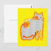 digitaal Briefkaart voor het schilderen van " gele (Voorkant / Achterkant)