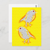 digitaal Briefkaart voor het schilderen van " gele (Voorkant / Achterkant)