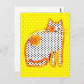 digitaal Briefkaart voor het schilderen van " gele (Voorkant / Achterkant)