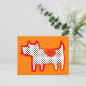 digitaal Briefkaart voor het schilderen van oranje (Staand voorkant)