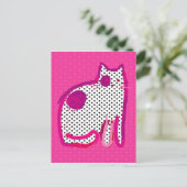 digitaal briefkaart voor het schilderen van roze k (Staand voorkant)