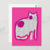 digitaal briefkaart voor het schilderen van roze k (Voorkant / Achterkant)