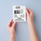 Digitaal camerapictogram fotograaf, fotografische  flyer (Hand)