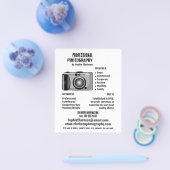 Digitaal camerapictogram fotograaf, fotografische  flyer (Enkel)