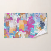 Digitaal Camo Blue Yellow roze patroon Handdoek (Handdoek)