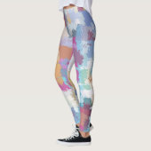 Digitaal Camo Blue Yellow roze patroon Leggings (Links)