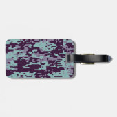 Digitaal camo-patroon bevroren bagagelabel (Achterkant horizontaal)