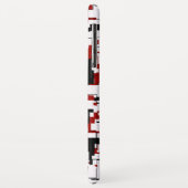 Digitaal Camo Zwart Wit Rood Patroon Case-Mate iPhone Case (Achterkant/links)