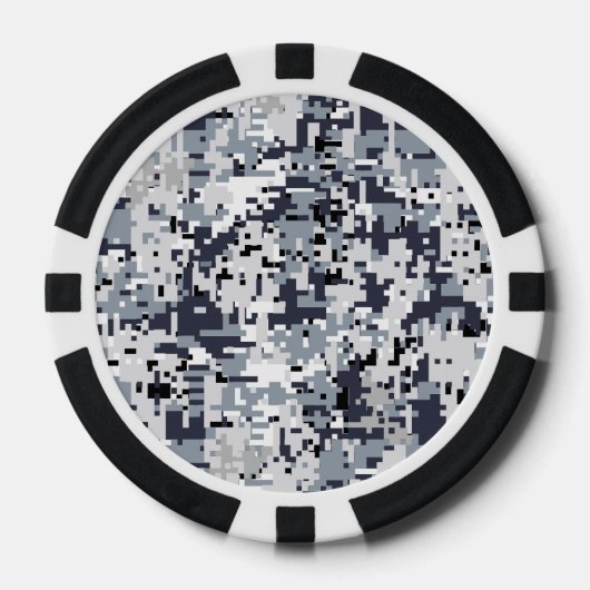 Digitaal Camouflage-decor voor stedelijke stijl Pokerchips (Voorkant)
