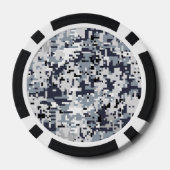 Digitaal Camouflage-decor voor stedelijke stijl Pokerchips (Achterkant)