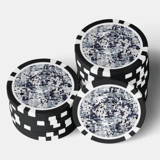 Digitaal Camouflage-decor voor stedelijke stijl Pokerchips (Opstapeling)