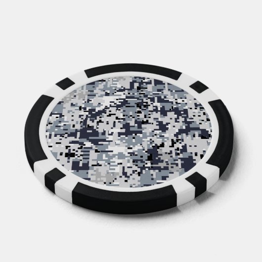 Digitaal Camouflage-decor voor stedelijke stijl Pokerchips (Enkel)
