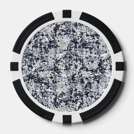 Digitaal Camouflage-decor voor stedelijke stijl Pokerchips (Voorkant)