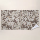 Digitaal camouflage decor voor woestijnstijl op ee strandlaken (Voorkant)