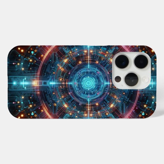 digitaal circuit patroon Telefoonhoes Case-Mate iPhone Case (Achterkant (horizontaal))