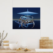 Digitaal componeren - science fiction crash poster (Keuken)