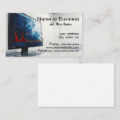 Digitaal display met grafieken visitekaartje (Voorkant / Achterkant)