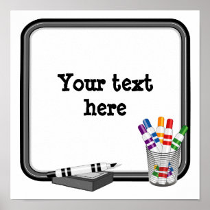 Digitaal download vierkant whiteboard poster