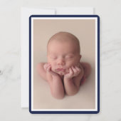 Digitaal downloadbaar babyjongetje marinemonogram aankondiging (Achterkant)