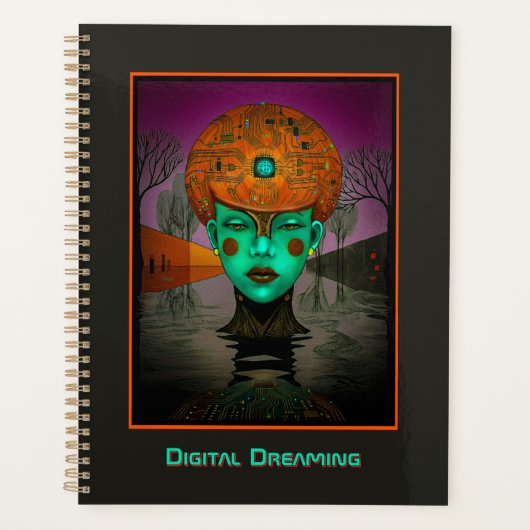 Digitaal dromen uitgerekt canvasprint planner (Voorkant)