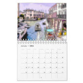 Digitaal effect van stijl "impressie" kalender (Jan 2026)