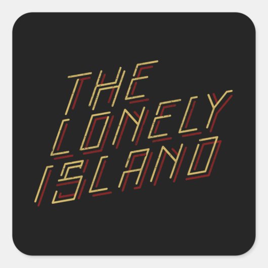 Digitaal eiland vierkante sticker (Voorkant)