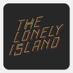 Digitaal eiland vierkante sticker