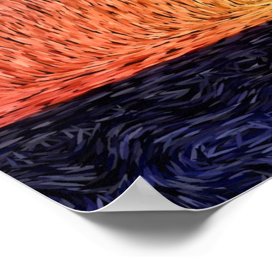 Digitaal expressionisme: Sunset [L] Poster (Hoek)