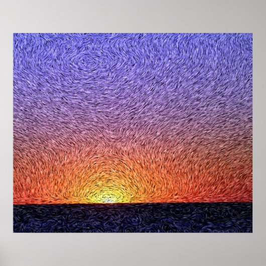 Digitaal expressionisme: Sunset [L] Poster (Voorkant)