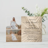 Digitaal & gedrukt 2 foto's baby shower kaart (Staand voorkant)