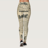 Digitaal gedrukte krant voor dames leggings (Achterkant)