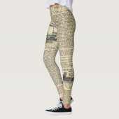 Digitaal gedrukte krant voor dames leggings (Links)