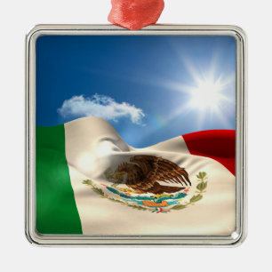 Digitaal gegenereerde rimpeling van de Mexicaanse Metalen Ornament
