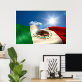 Digitaal gegenereerde rimpeling van de Mexicaanse  Poster (Thuiskantoor)