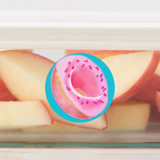 Digitaal gekleurd vers gelekte donut labels (Aangebracht)