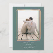 DIGITAAL geometrisch Lijst | Verticale foto Save The Date (Voorkant)