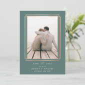 DIGITAAL geometrisch Lijst | Verticale foto Save The Date (Staand voorkant)