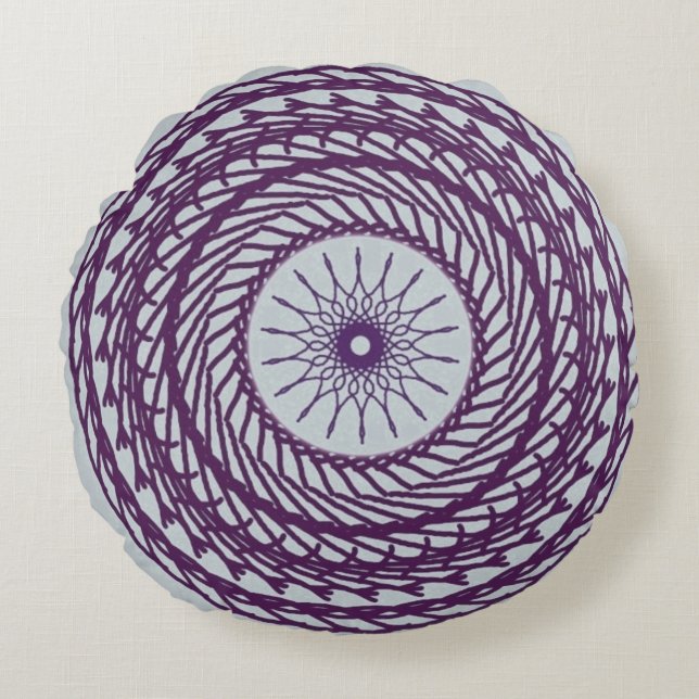 Digitaal geometrisch vormpatroon rond kussen (Voorkant)