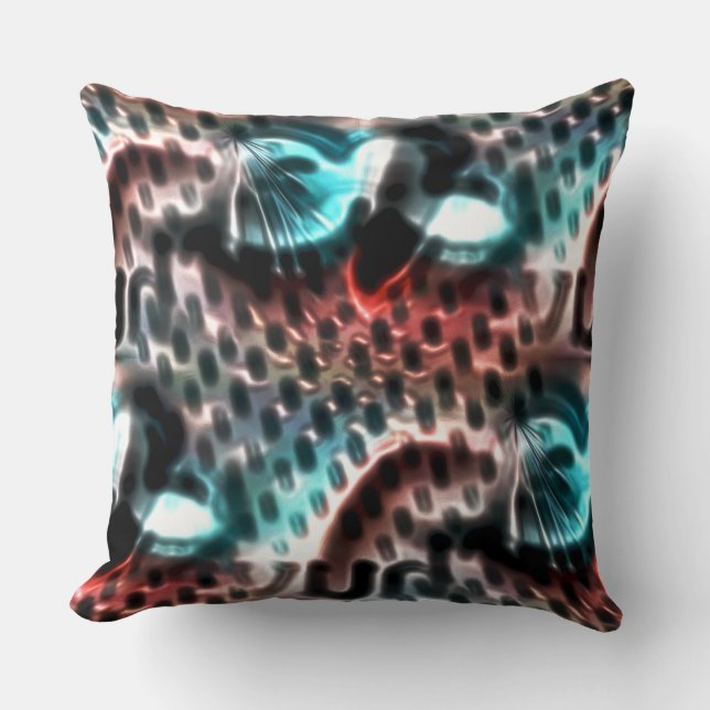 Digitaal geperforeerd bordontwerp met inktdruppels kussen (Voorkant)