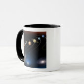 Digitaal geproduceerd afbeelding van ons zonnestel mok (Voorkant links)