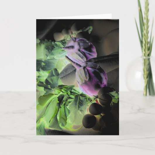 Digitaal gewijzigde "Eggplant & Radishes" Kaart (Voorkant)