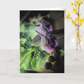 Digitaal gewijzigde "Eggplant & Radishes" Kaart (Gele Bloem)