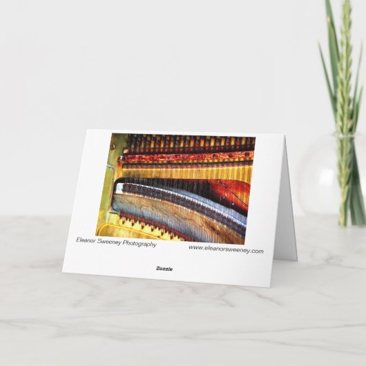 Digitaal gewijzigde "Piano Strings" Kaart (Achterkant)