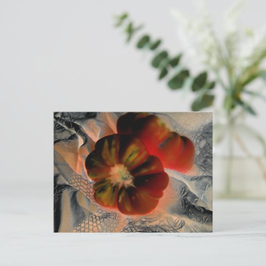 Digitaal gewijzigde "Tomato and Lace" Briefkaart (Staand voorkant)